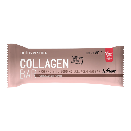 Collagen Bar - 60 g - WSHAPE - Nutriversum - Rumos csokoládé - 