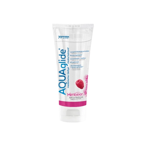 AQUAglide Málnás síkosító - 100ml - ízesített, vízalapú és óvszerbarát