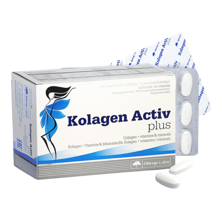 Kolagen Activ Plus - B6,- és C-vitaminnal kalciummal, magnéziummal - 80 rágótabletta - Olimp Labs