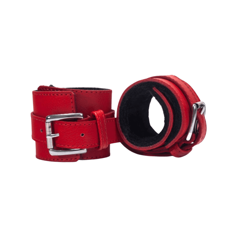 Image of Devil Sticks - bőr bilincs (piros fekete)