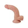 Kép 4/5 - Lovetoy - Sliding Skin Dong 8 inch - hajlítható, bőrszerű, tapadókoronggal